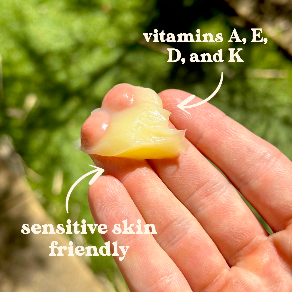 benefits of sensitive skin friendly tallow balm. tallow balm is full of vitamins A, E, D, and K