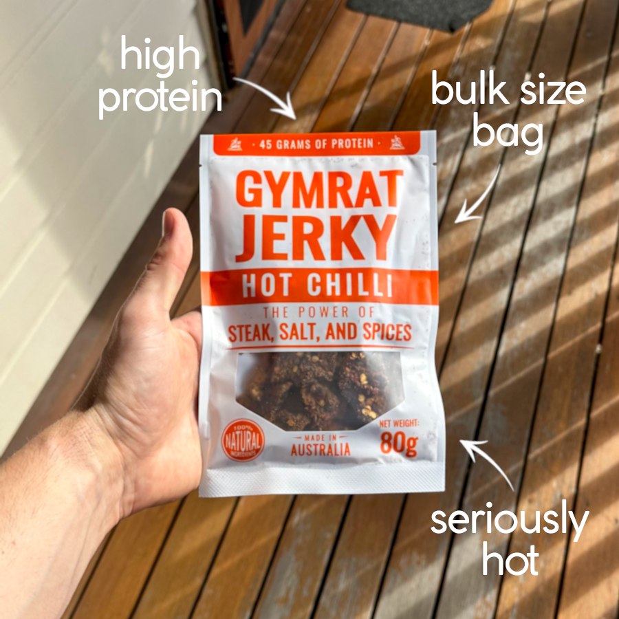 Gymrat Jerky: Hot Chilli (80G) *NEW*