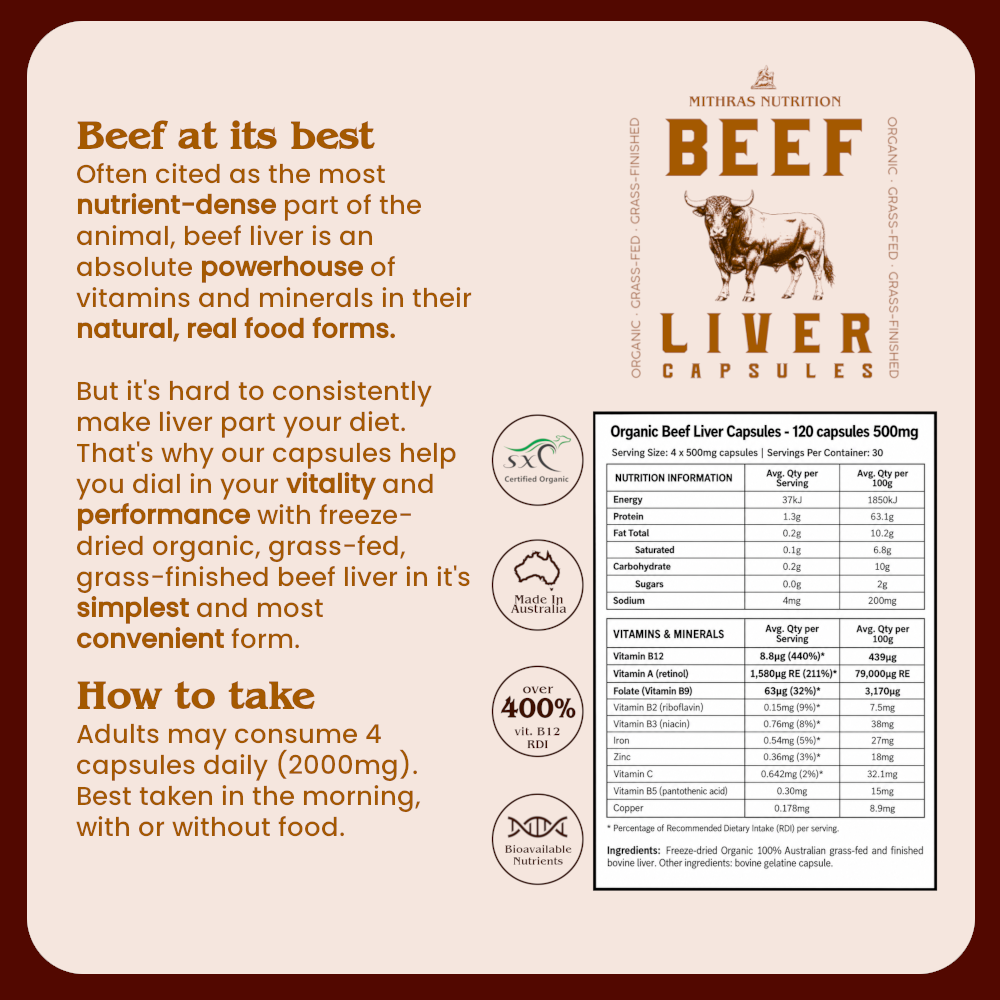 Organic Beef Liver Caps *NEW*